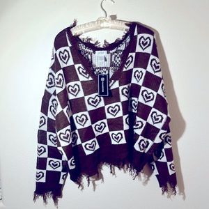 Just Polly New York Heart Sweater